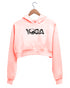 Quirkipedia Yoga Poses YOGA Fitness, Positivity, Mindfulness Womens Crop Hoodies